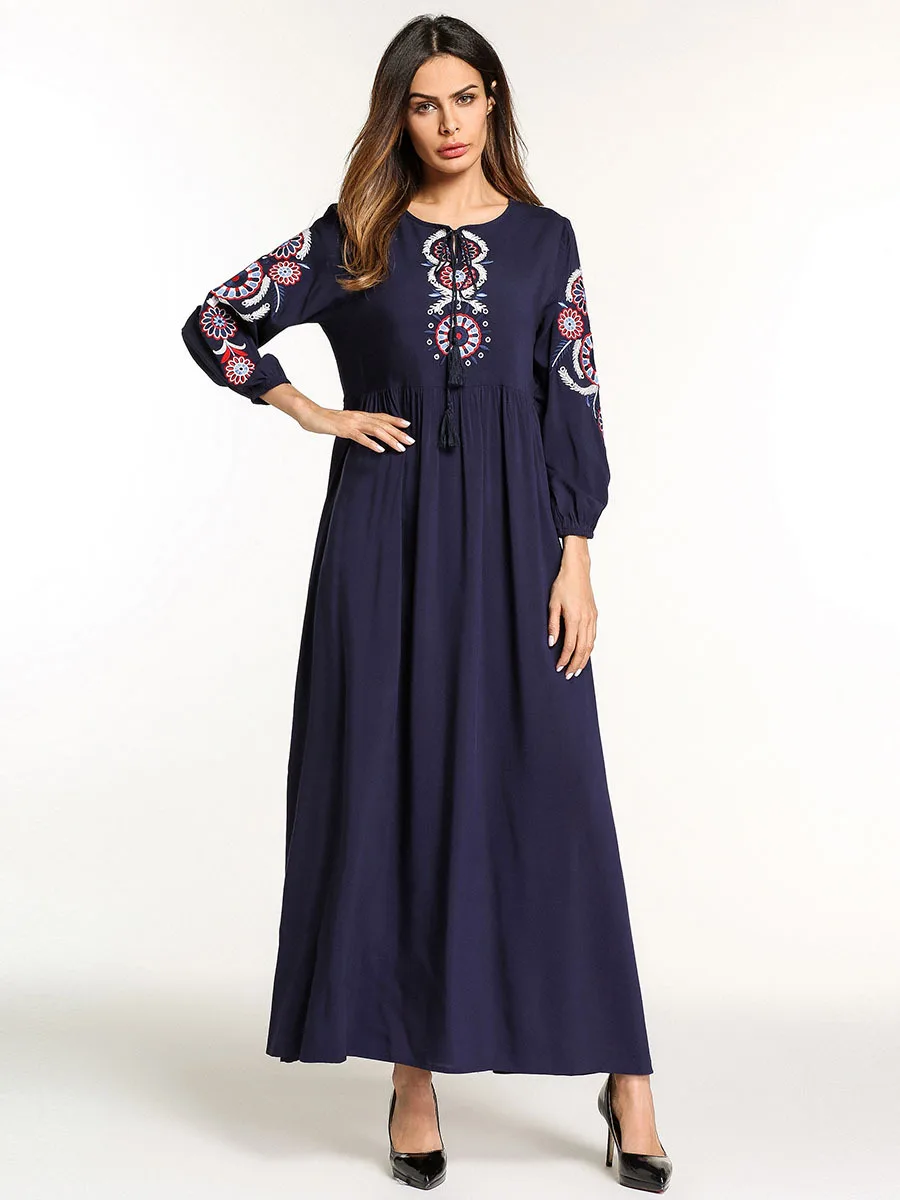 Мусульманское платье с длинным рукавом на Ближнем Востоке большие размеры