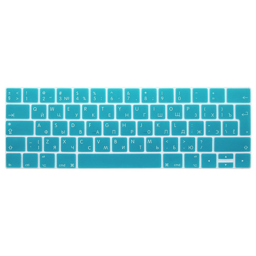 ЕС русский для Macbook pro 13 15 дюймов клавиатура защитная пленка цветная клавиатура чехол для сенсорной панели A1706 A1707 A1989 A1990 A2159