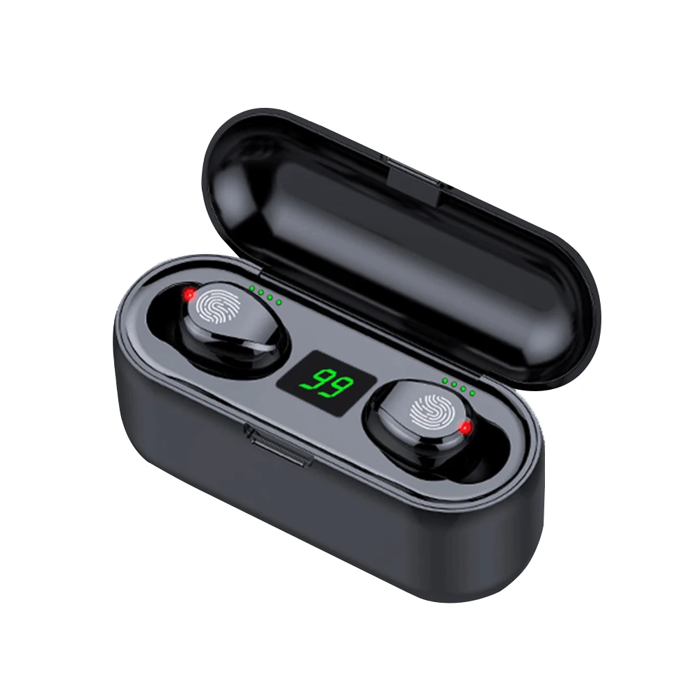 Светодиодный дисплей Bluetooth 5 0 наушники IPX7 водонепроницаемые 8D стерео TWS