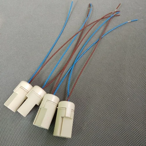 with 20cm wire 10 шт./лот G9 патрон основание светильника с задней крышкой 250V 2A Керамика гнездо G9 Тип патрон галогенной лампы с 18 см фэп изоляцией провода - Цвет: with 20cm wire