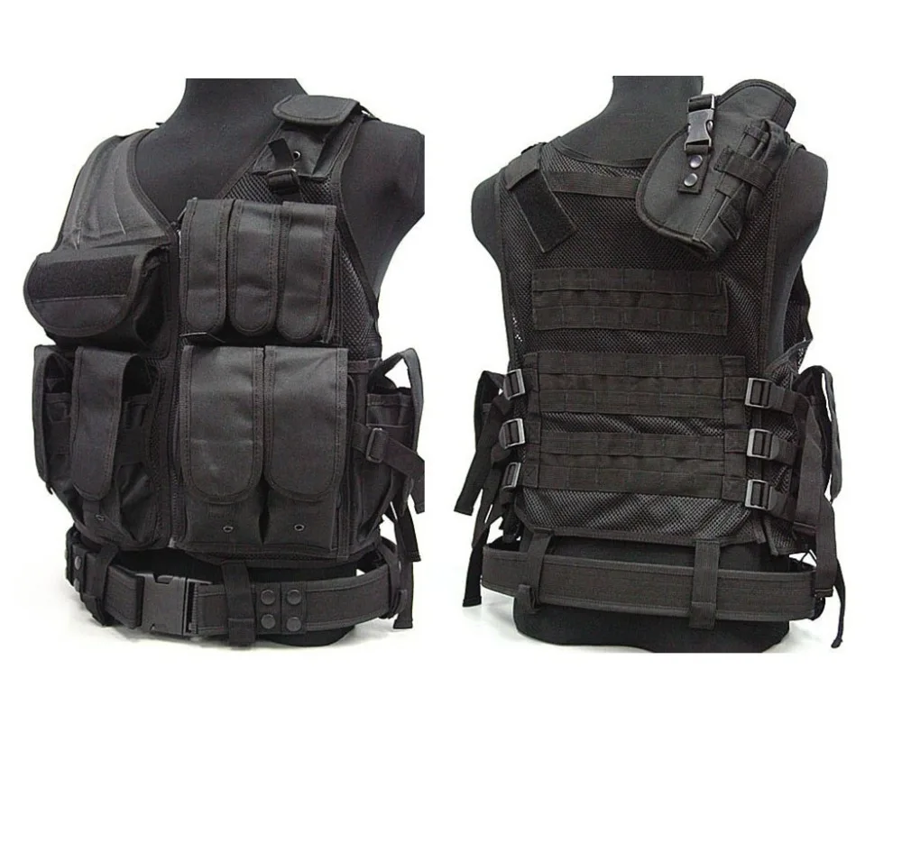 Military Paintball Army Gear Tactical Molle DuPoint Nylon Airsoft Holster Combat Vest | Спорт и развлечения