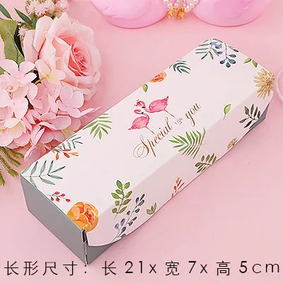 5 шт./лот коробка для печенья, сахара, печенья, ананаса, коробка для торта, конфеты Единорог, Подарочная коробка, снежинка, хрустящий яичный желток, коробка для кондитерских изделий - Цвет: 5pcs