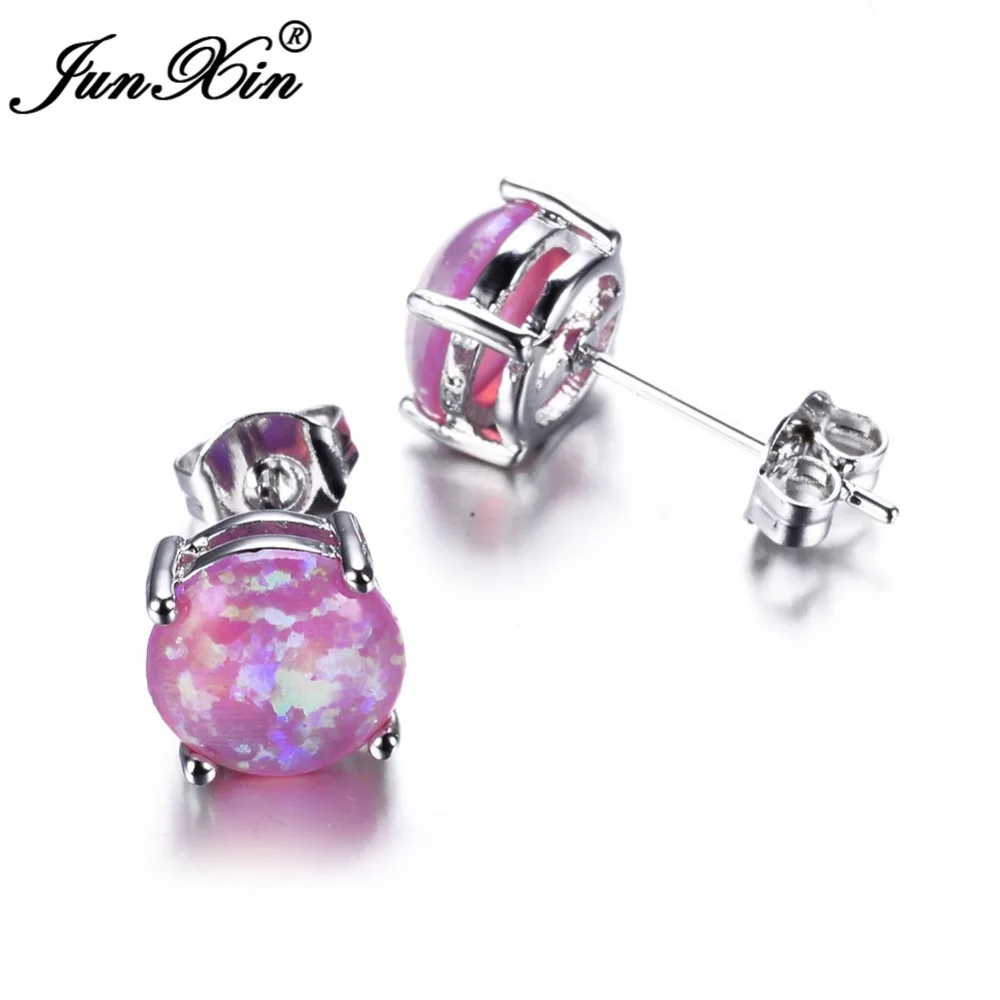 JUNXIN богемные огненные опаловые серьги для женщин женские белые синие красные