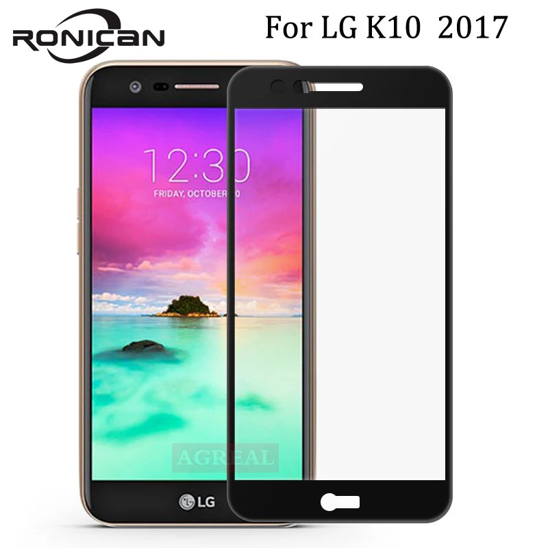 Для LG K10 2017 полное покрытие закаленное стекло 2.5D 9H защита для экрана Защитная