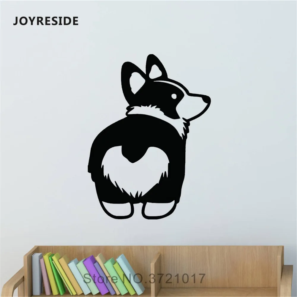 Joyestee корги наклейки на стены виниловые художественные для спальни гостиной