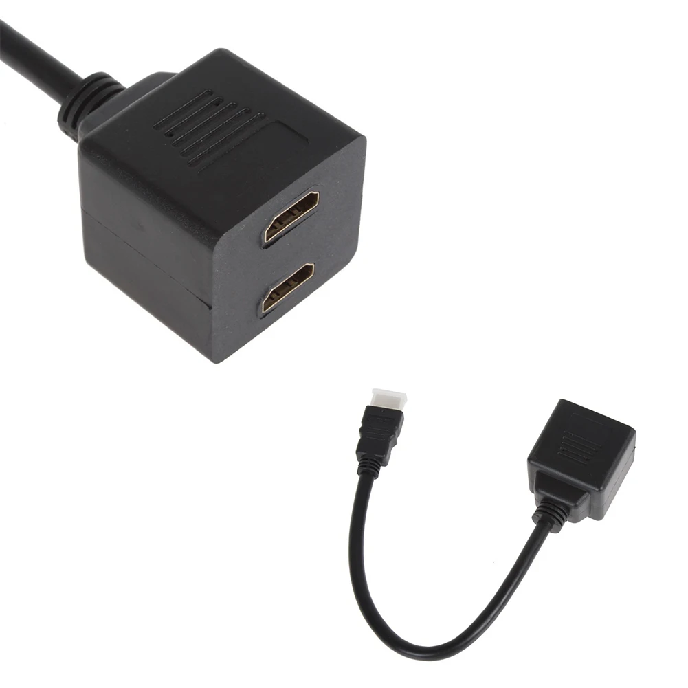 Новый HDMI адаптер Мужской до 2 Женский Аудио Видео сплиттер переключатель для