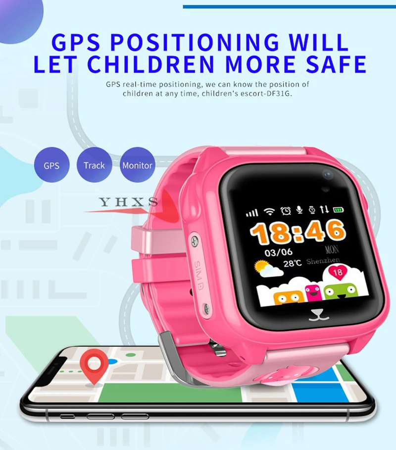 2018 IP67 водонепроницаемый смарт gps wifi расположение сенсорный экран SOS Вызов монитор