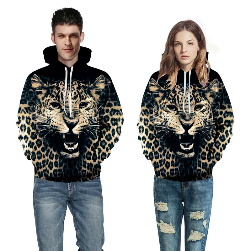 

Cool men's hoodies 3D leopard cool sweatshirt men fashion harajuku brand hoodie men casual unisex pullovers High-quality S-3XL