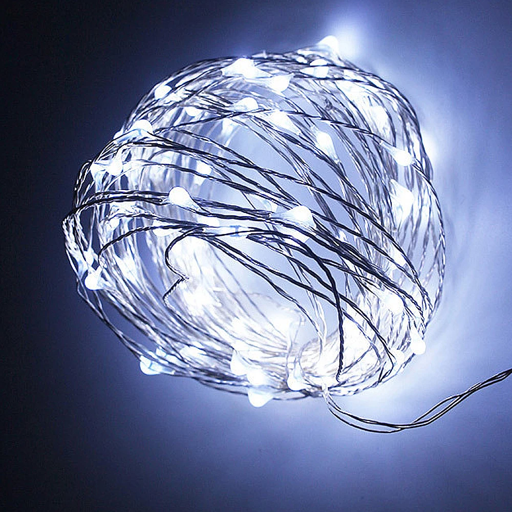10 М 33FT 100Led 3AA Батарейках Украшения СВЕТОДИОДНЫЕ Медной Проволоки Фея Струнные