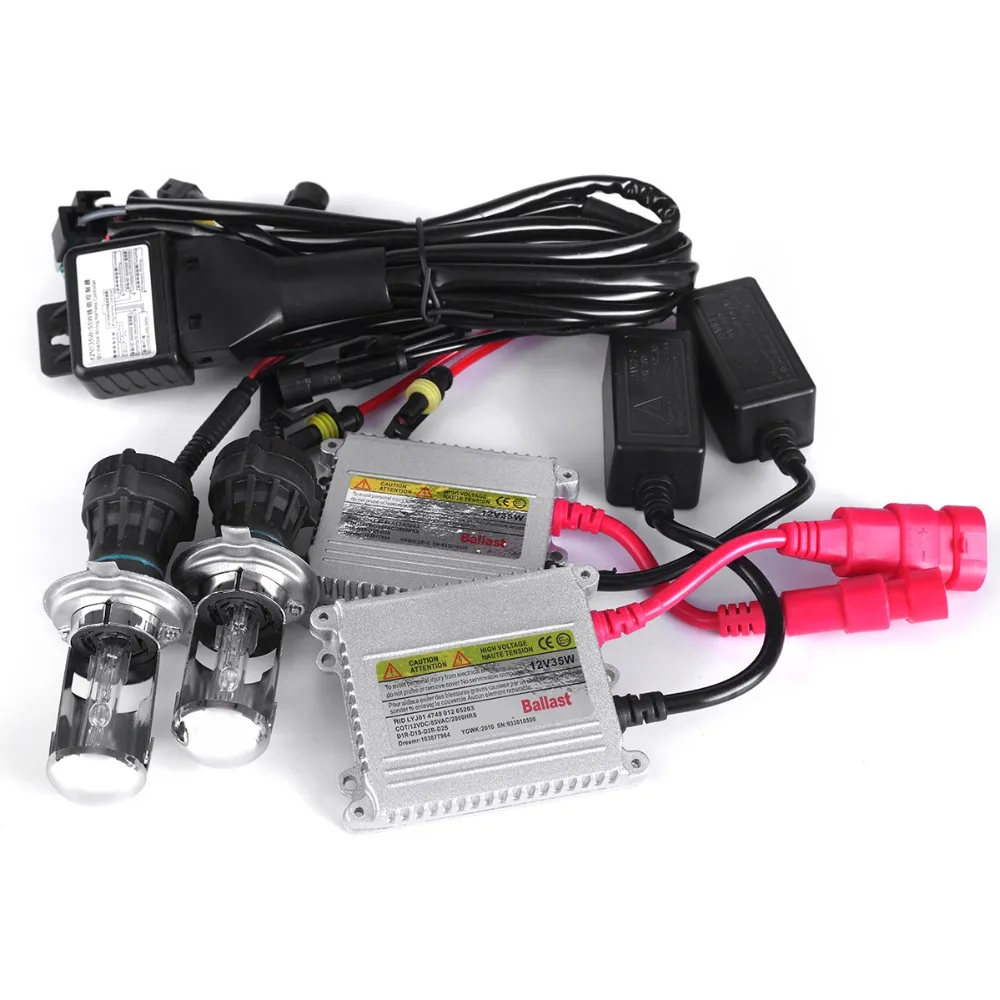 35W hid комплект ксенон H4 bi xenon H4 биксенон комплект 4300K 5000K 6000K 8000K ксенон комплект hid конверсионный комплект фары лампы