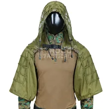 ROCOTACTICAL военный Снайпер Ghillie костюм основа легкий Ghillie капюшон Камуфляж Военный Снайпер страйкбол Ghillie куртка