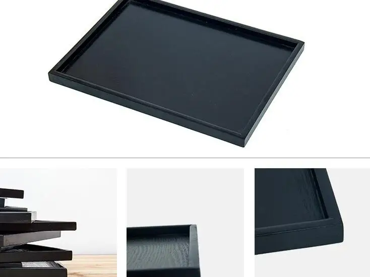 1 шт 8 Размеры премиум качества черного дерева обеденный стол хлеб лоток подносы