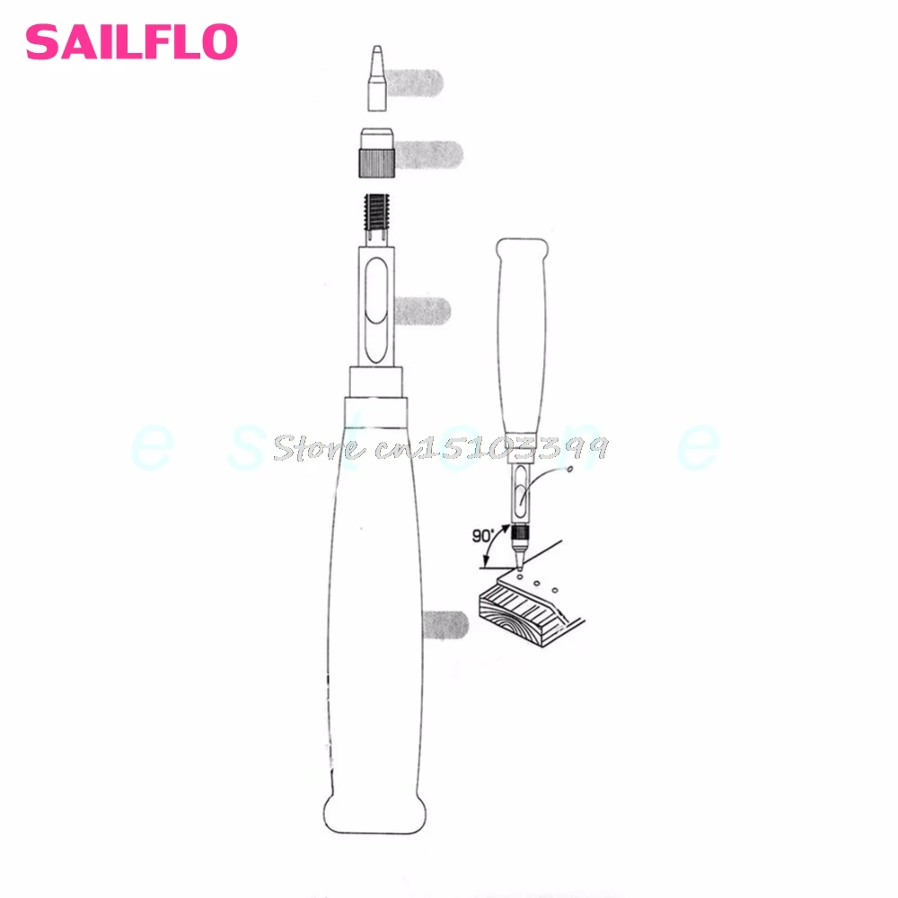 

6 in 1 1.5,2,2.5,3,3.5,4mm Screw Hole Punch/Auto Leather Tool Book Drill G08 Whosale&DropShip