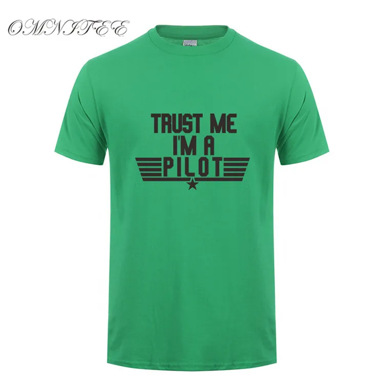 Omnitee Trust Me I'm A Pilot Футболка мужская короткий рукав хлопок Самолет футболки для водителя Мужская одежда Camisetas рубашка OT-737