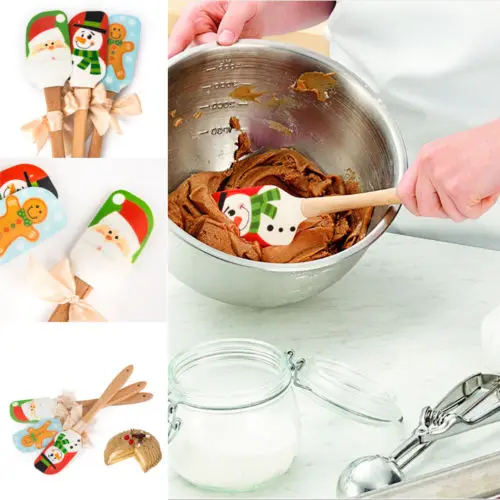 Christmas Cake Knife Cream Butter Spatula Mixer Kitchen Batter Scraper Bakeware Tool new | Дом и сад