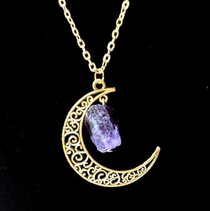 Hzew ожерелье Сейлор Мун солнце и луна Ювелирные изделия Золотой натуральный