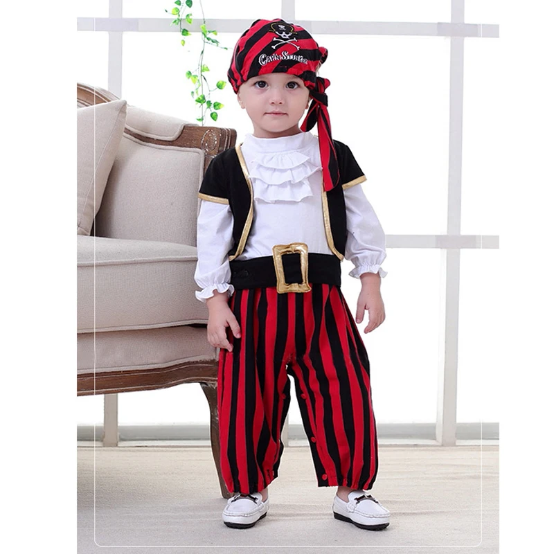 Halloween Boys Set Cosplay Children's Pirate Costume Dance Children Clothes Baby's Sets Christmas Gift 2020 new years | Детская