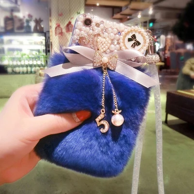Bling Crystal Fluffy Rabbit Fur Case Winter Soft Shell for Samsung S11 S8 S9 S10 PLUS Note 9 8 5 10 |