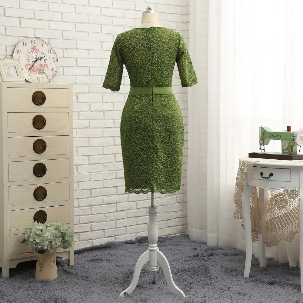 Размера плюс для матери невесты платья женщин Оболочка по колено с жакетом