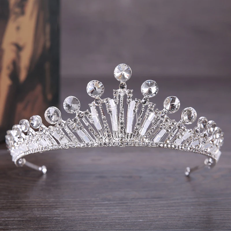 Модного серебристого цвета диадемы и Корона невесты Свадебная обувь с