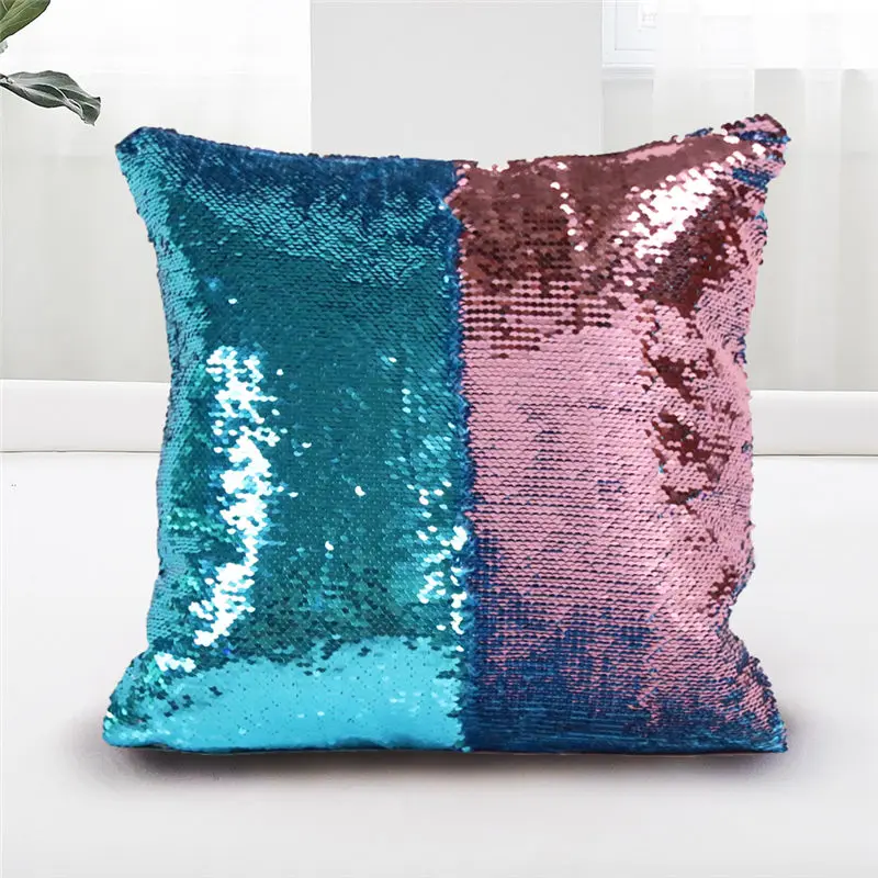 Наволочка с блестками в виде Русалочки волшебная блестящая наволочка для