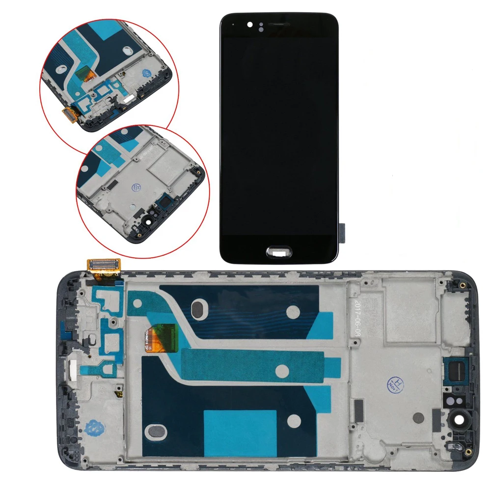 Оригинальный 5 &quotAMOLED Дисплей для Oneplus ЖК дисплей Сенсорный экран с рамкой Экран один плюс A5000 Замена|Экраны