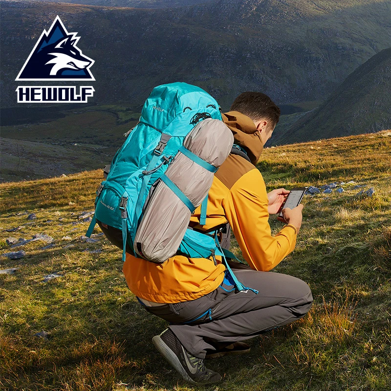 Спортивная сумка Hewolf 50L для альпинизма вместительная дышащая водонепроницаемая