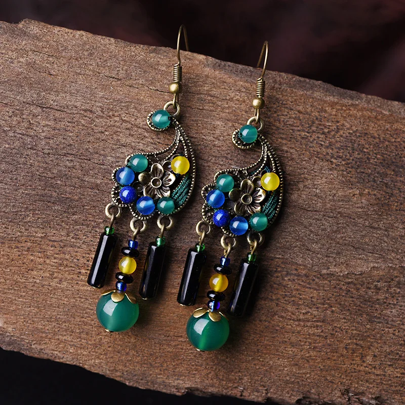 Бесплатная доставка Красивые Элегантные Изысканные длинные серьги с