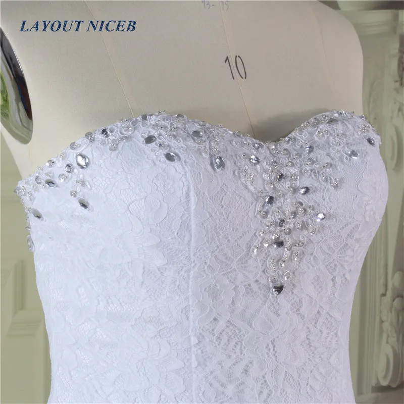 Fashion White Vestido de Noiva Organza Tiered Ruffles Mermaid Wedding Dress 2019 Lace Formal Bridal Gown robe mariee | Свадьбы и