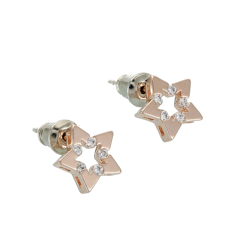 Top Quality 2015 New Star CZ Diamonds 18K Gold Plated Ear Hook Stud Earrings Jewelry | Украшения и аксессуары