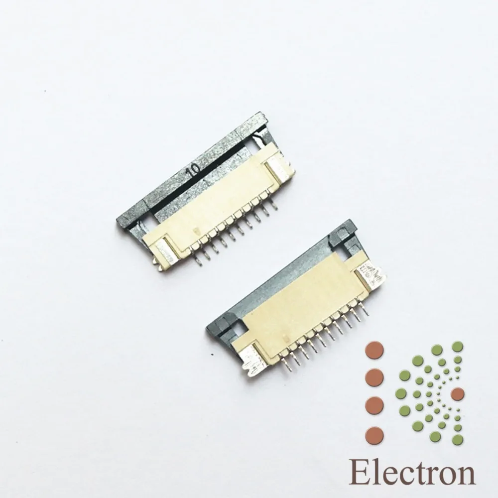 10 шт. нижний порт 10pin 1 0 мм Шаг FFC FPC Ленточные разъемы коннекторы для 10P гибкого
