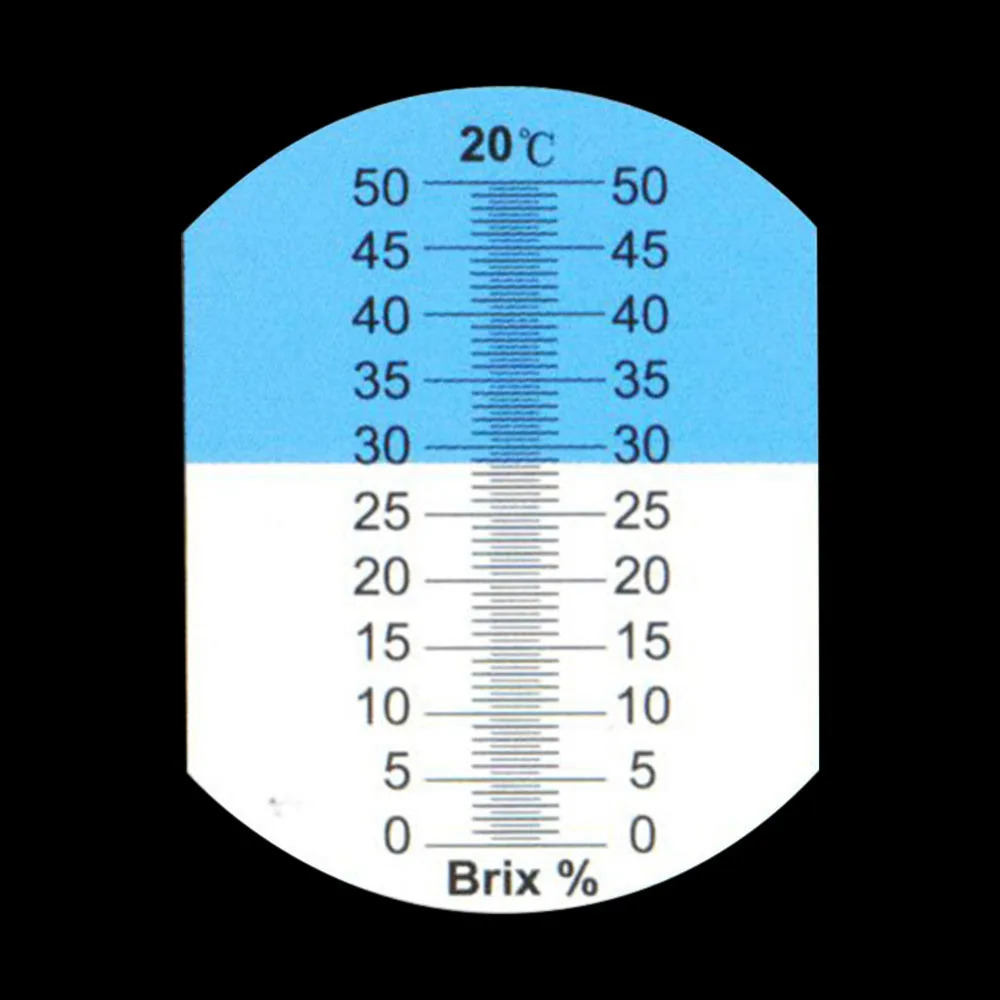 Хит продаж ручной рефрактометр 0 50% дюйма из пластика Brix с черной