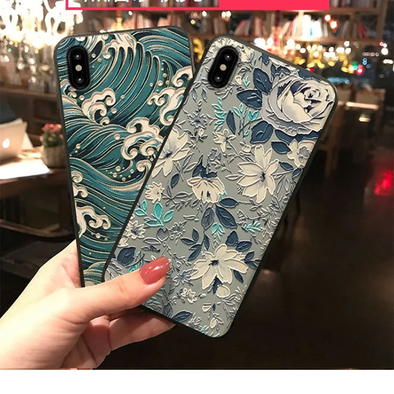 Чехол-накладка для iPhone XR XS Max 6 S 7 8 Plus 10 Lotus Orchid Literary Woman Capa телефона | Мобильные