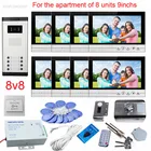 Видеодомофон с Rfid-защитой, цветной видеодомофон для жилых помещений, с 8 камерами