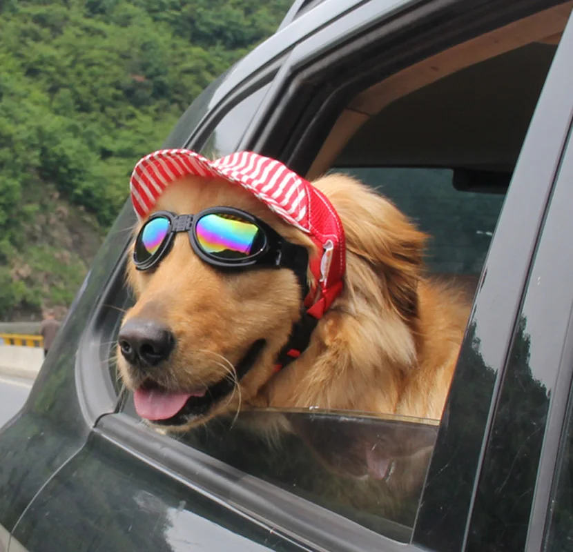 1 шт. крутые полосатые регулируемые шапки для собак Солнцезащитная туристическая