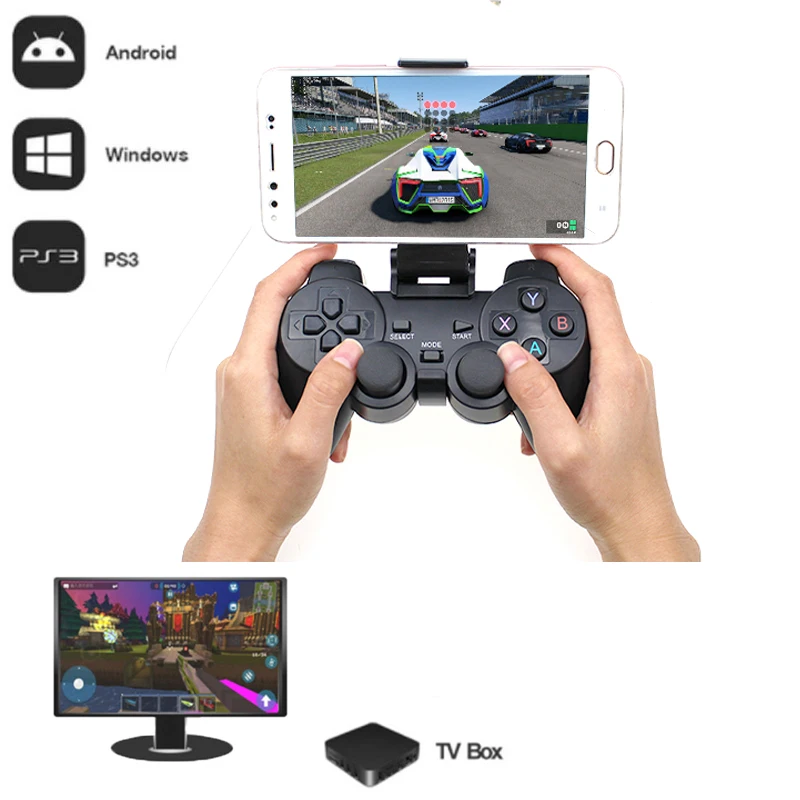2 4G беспроводной контроллер для PS3 Android Phone TV Box PC Джойстик Xiaomi OTG смартфонов игровой