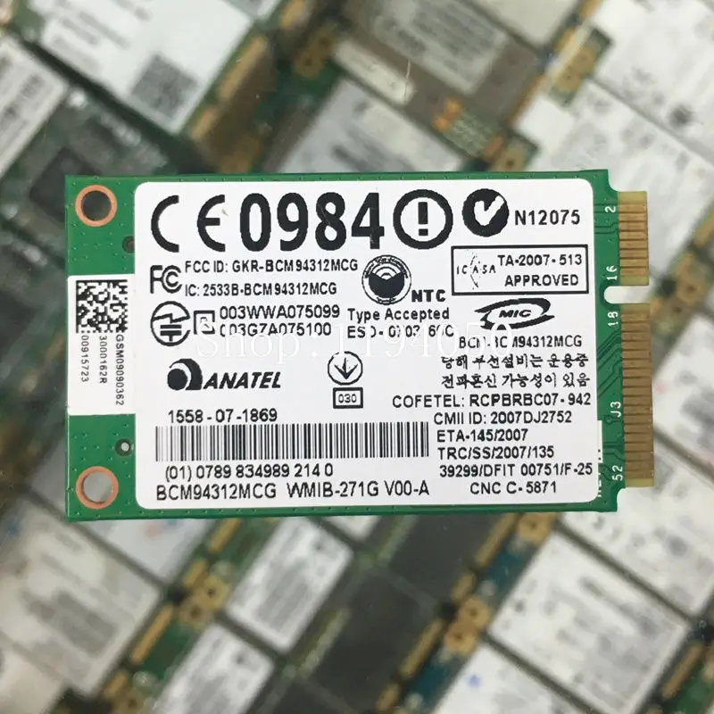 Broadcom BCM4312 BCM94312MCG BCM4312 Mini PCI-E 54M  Lenovo G430 G450 Y430 Y450 E43 E43L K43 FRU 43Y6487