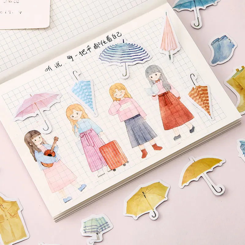 40 шт./кор. отдыха летняя Серия чехлов для Стикеры клей Бумага Decora diy Подарочная