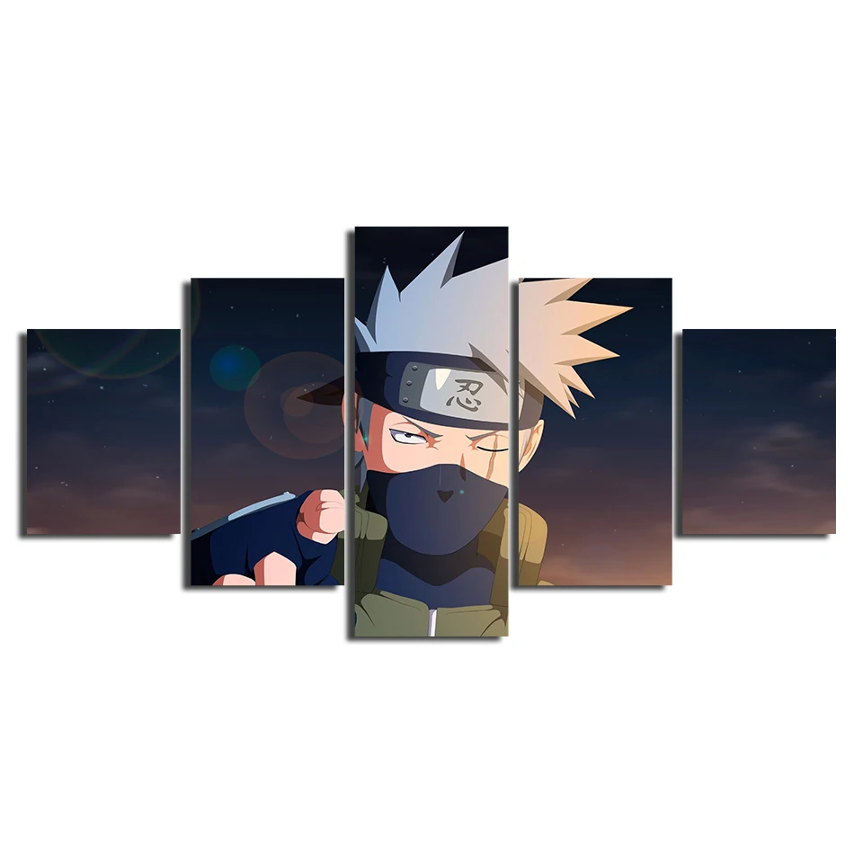Wall Artwork Canvas Hd Prints 5 Pieces Naruto Pictures Animation Painting Home Decoration Modular Poster For Living Room Framed | Дом и сад