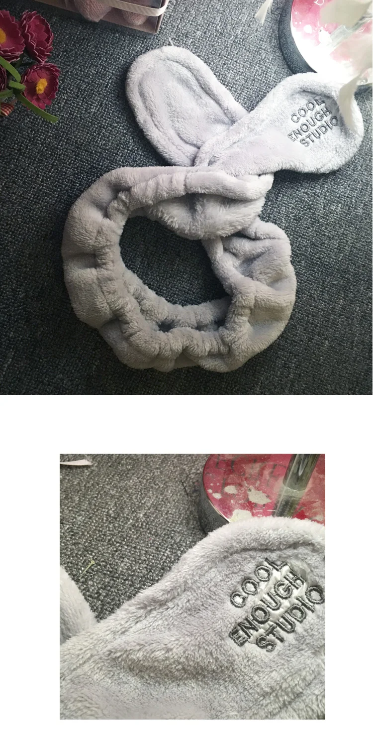 TwistTurban головной убор бархатный ободок с кроличьими ушами мягкое полотенце повязка для волос повязка для ванны спа макияж аксессуары для женщин и девочек