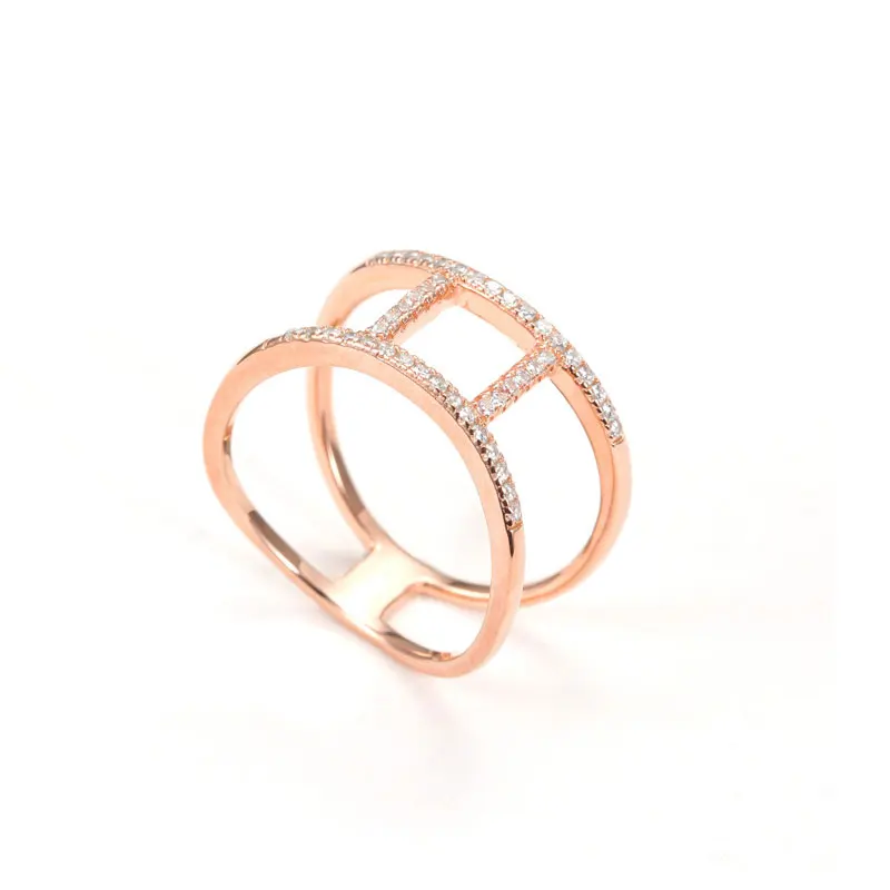 Новое модное Настоящее серебряное кольцо 925 пробы размер 8 кубический циркон