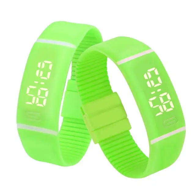 Мужские Женские резиновые светодиодные часы Дата спортивный браслет цифровые