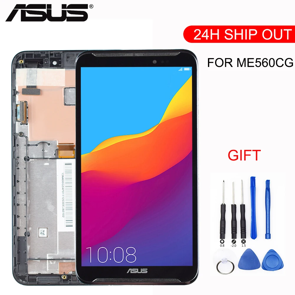 New For Asus Fonepad Note 6 FHD6 ME560CG ME560 K00G LCD Screen Display with Frame Panel Touch Digitizer Glass Assembly | Мобильные