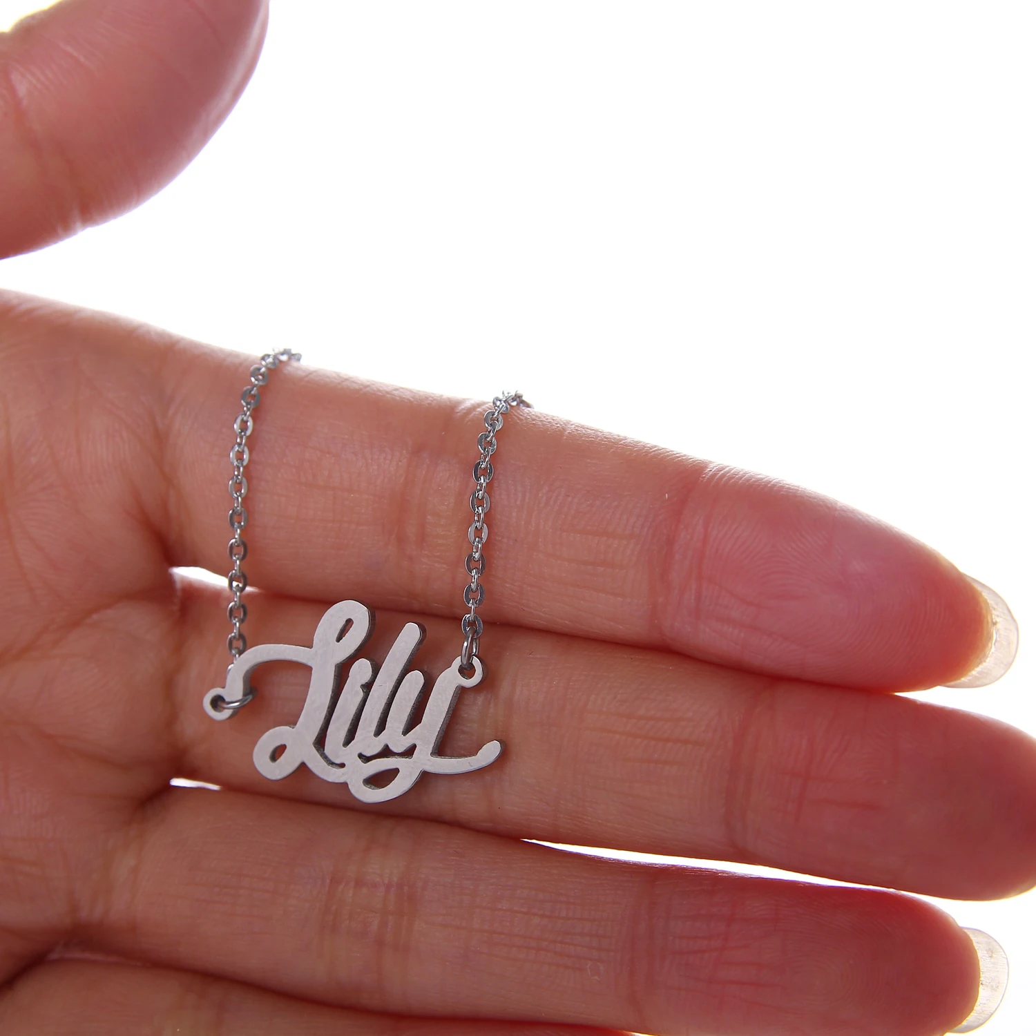 Модное ожерелье из нержавеющей стали + Набор браслетов &quotLily&quot с надписью