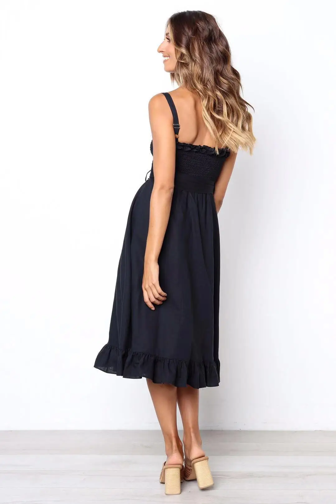 Черное платье для женщин вечеринок тубус смычка топ абрикосовые платья