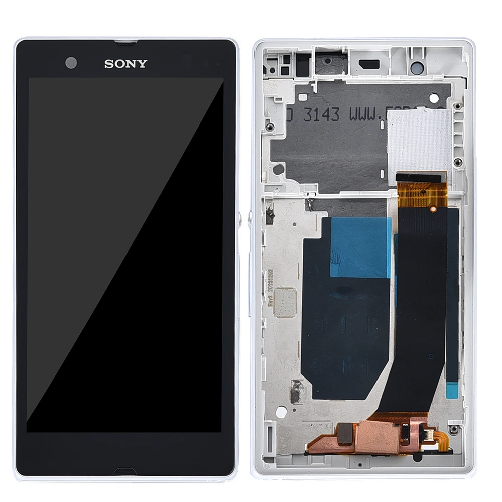 ЖК для SONY Xperia Z1 дисплей сенсорный экран с рамкой L39 L39H C6902 C6903 ЖК-дисплей клеем |