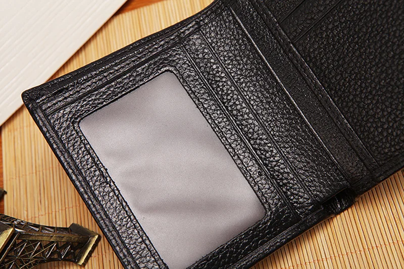 DIDE Coffee Black Purse For Men Genuine Leather Men's Wallets Small Thin Male Wallet Card Holder Cowskin Soft Mini Purses