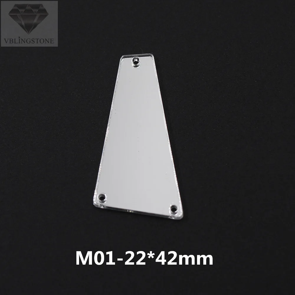M01 20-50 шт. Необычные прозрачные зеркальные Пришивные Акриловые Блестящие стразы 30 форм с плоской задней частью пришивные камни для платьев, аксессуары для одежды - Цвет: M01
