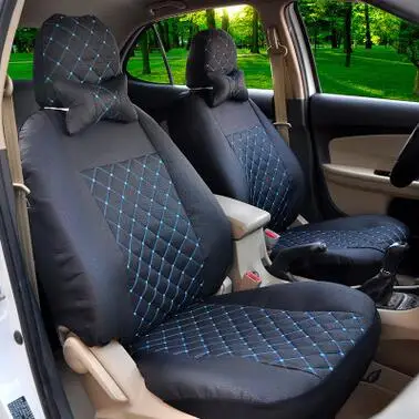 blue black Пользовательские роскошные автомобильные чехлы на сиденья машины Универсальные Передние Задние сиденья для KIA RIO peugeot lada kalina vw golf 4 5 6 7 ford focus 2 opel - Название цвета: blue black