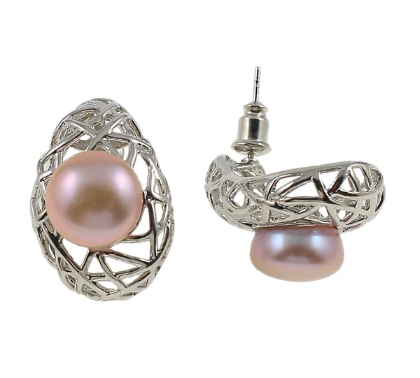 Серьги гвоздики из натурального жемчуга светильник 100%|pearl stud earrings|fashion earringsstud